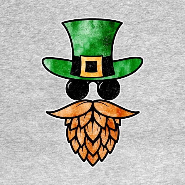 Beer Lover's Hipster Hops Leprechaun for St. Patick's Day by cottoncanvas
